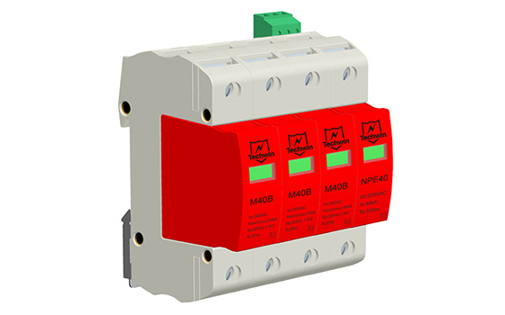 Type 2 / class C Protection Din Rail pluggable AC Surge Protector